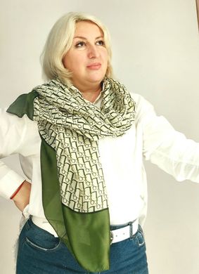 Шовковий шарф - палантин Олівковий