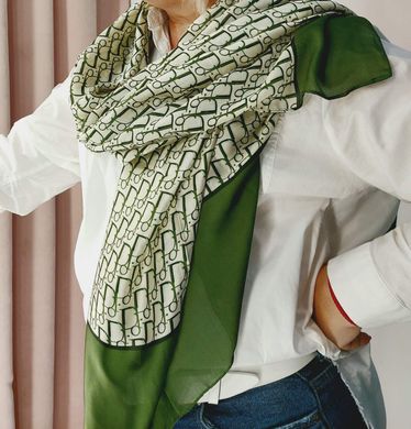 Шовковий шарф - палантин Олівковий