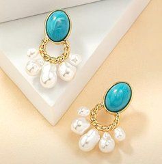 Сережки Бирюза