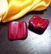 Сережки Бордовые квадраты