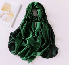 Шовковий шарф-палантин Градієнт зелених тонів