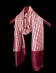 Шелковый шарф - палантин Бордовый