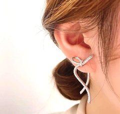 Сережки - джекеты бантики