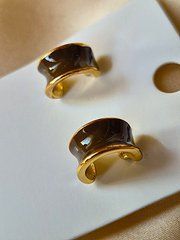 Сережки Кола коричневі