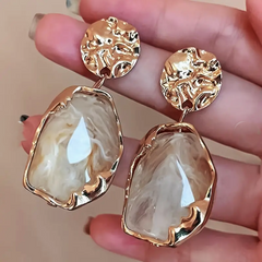 Сережки  Беж камінь