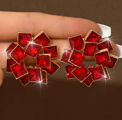 Сережки красные