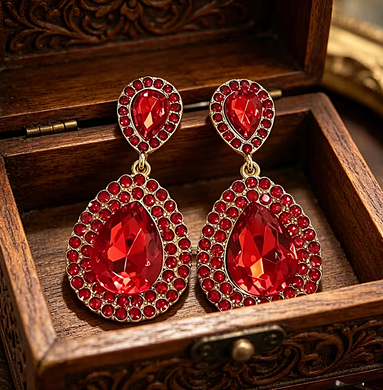 Сережки Красные
