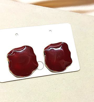 Сережки Бордовые