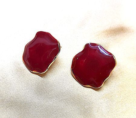 Сережки Бордовые