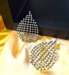 Сережки Капли со стразами