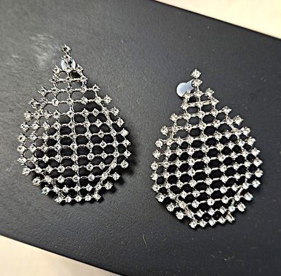 Сережки Капли со стразами