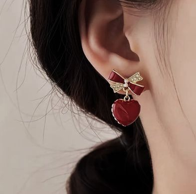 Сережкі Серденька -бантики
