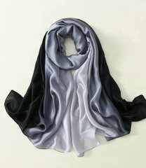 Шовковий шарф-палантин Градієнт сірих кольорів