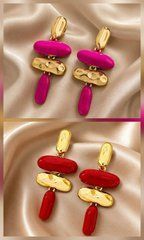 Сережки Цветные фрагменты