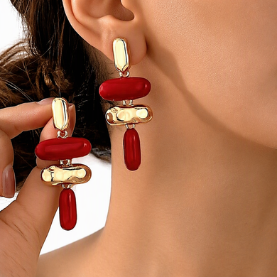 Сережки Цветные фрагменты