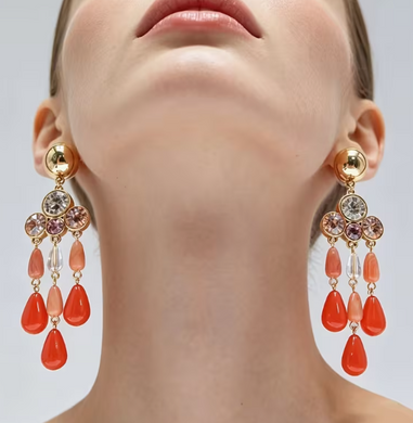Сережки Коралловые