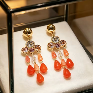 Сережки Коралловые