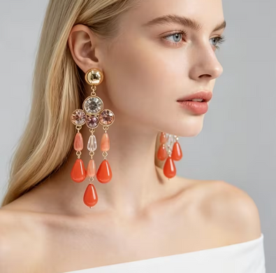 Сережки Коралловые