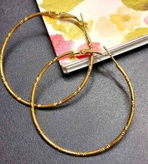 Сережки кільця золоті 5 см