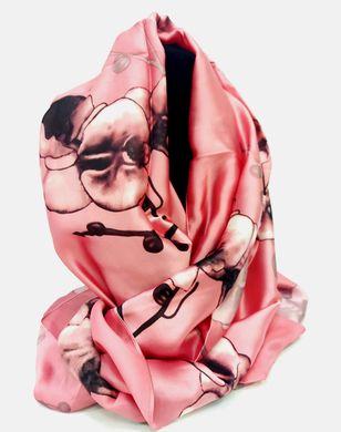 Шовковий шарф палантин  Принт Орхідея