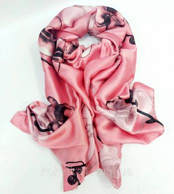 Шовковий шарф палантин  Принт Орхідея