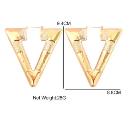 Сережки большие треугольники